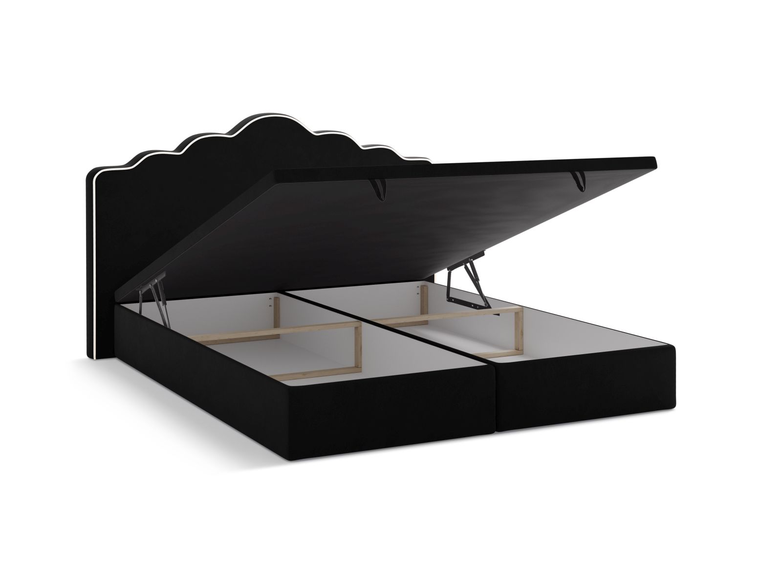 Boxspring Bed Set: Headboard + Box Springs/Mattress + Mattress Topper, "Dream", 220x211x122