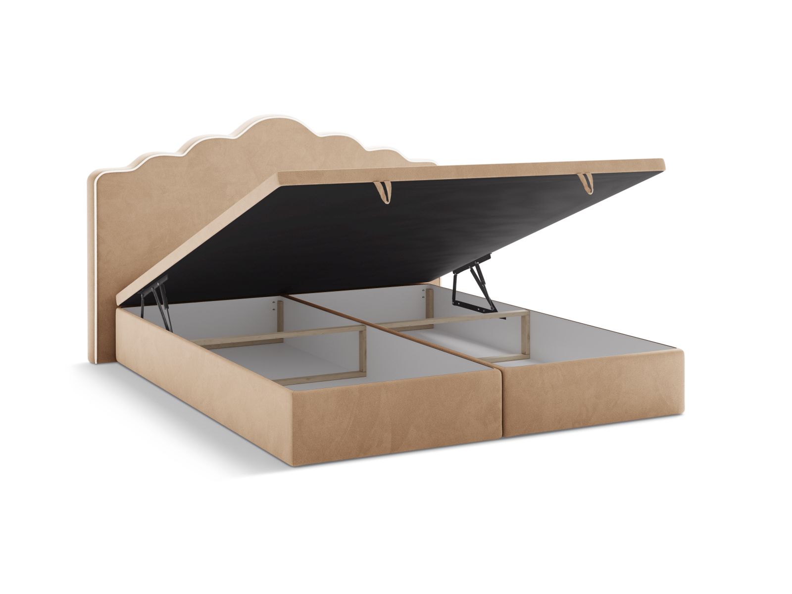 Boxspring Bed Set: Headboard + Box Springs/Mattress + Mattress Topper, "Dream", 220x211x122
