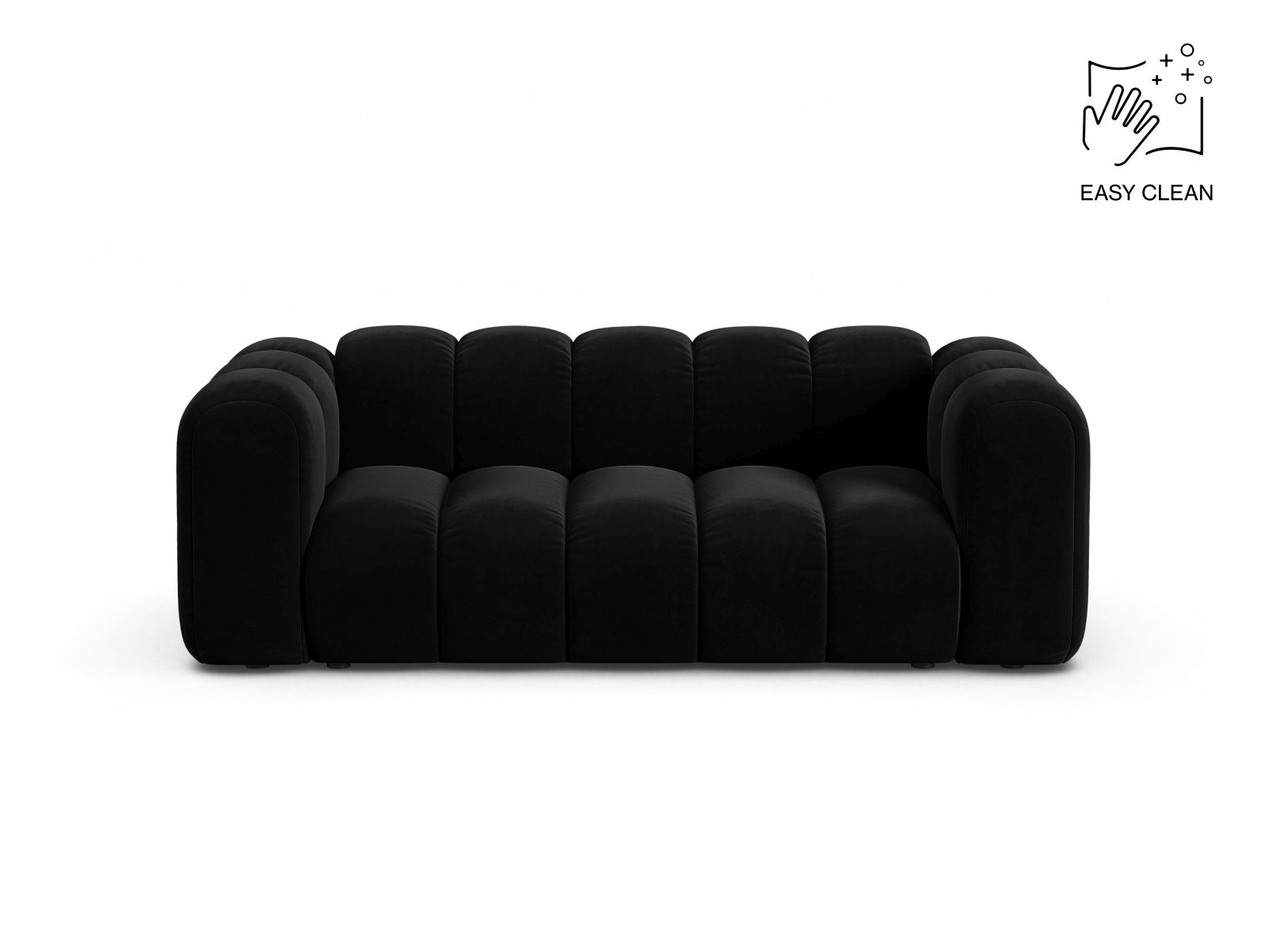 Velvet Modular Sofa, "Lupine", 2 Seats, 200x95x70