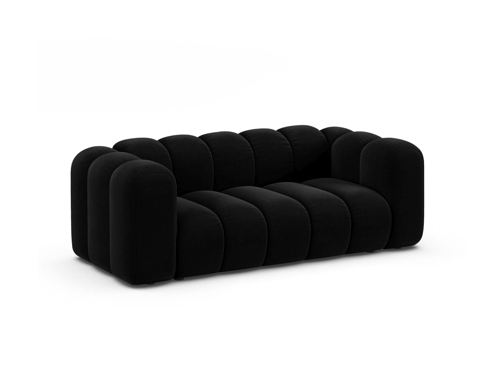 Velvet Modular Sofa, "Lupine", 2 Seats, 200x95x70