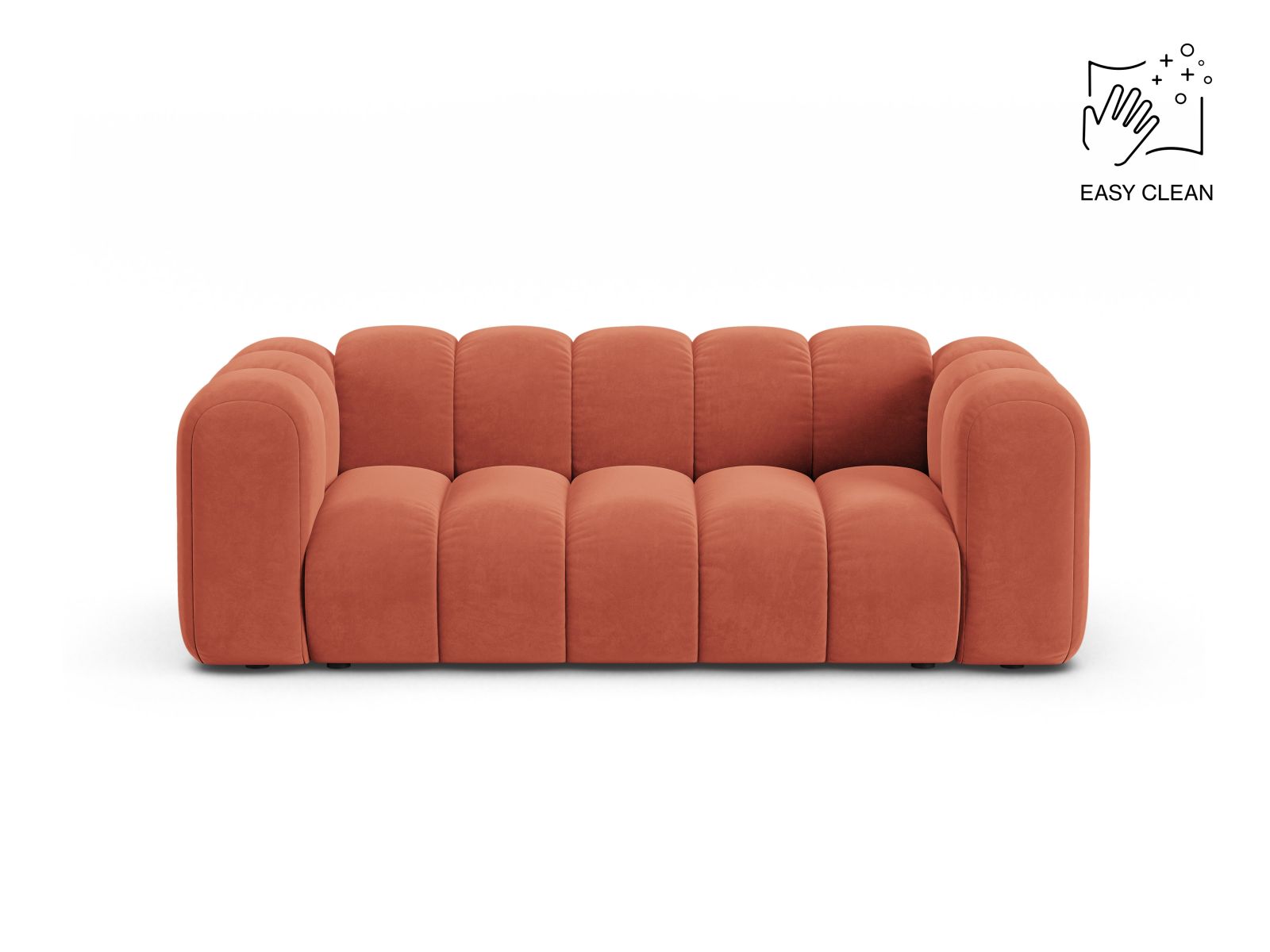 Velvet Modular Sofa, "Lupine", 2 Seats, 200x95x70