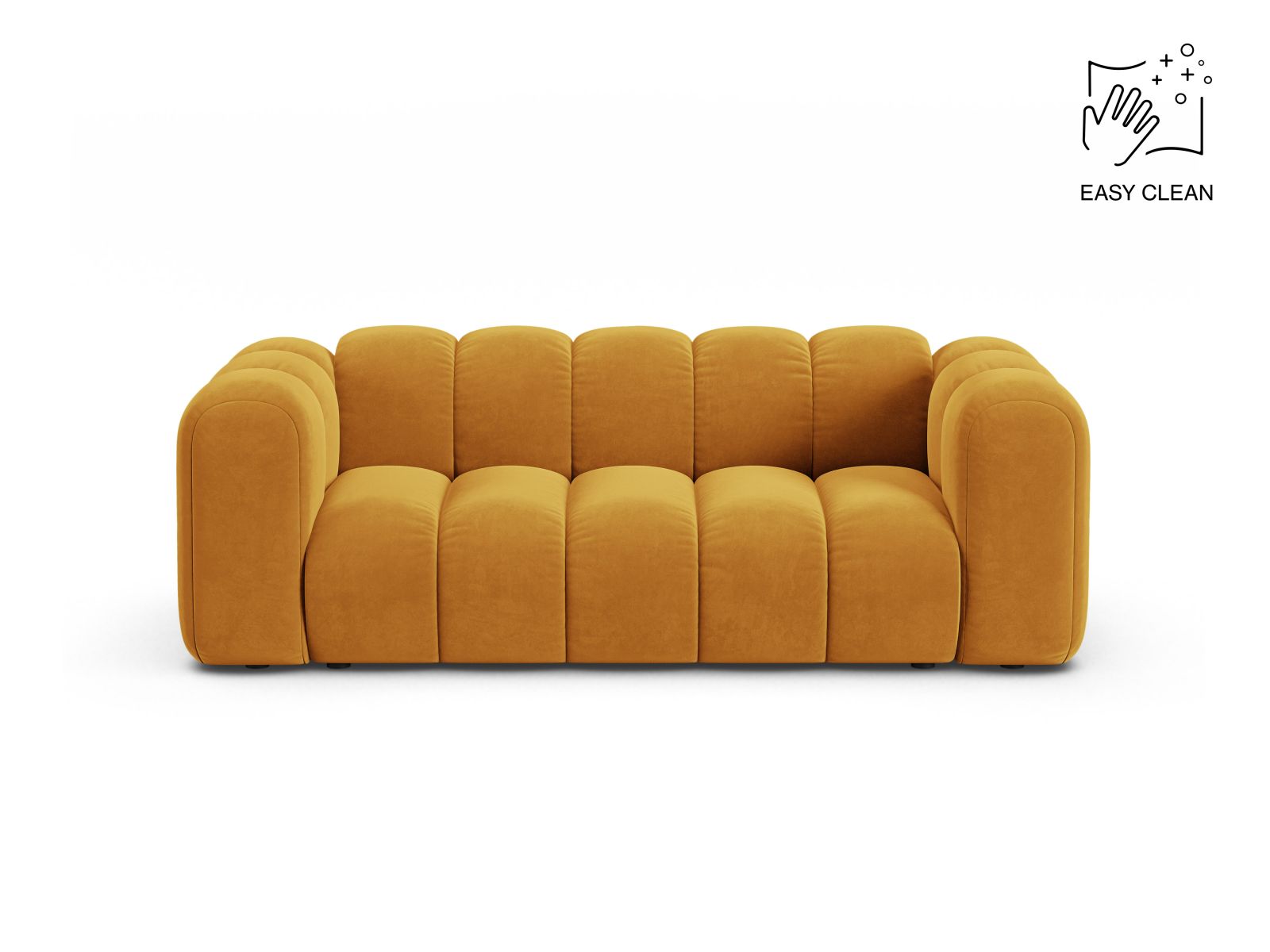 Velvet Modular Sofa, "Lupine", 2 Seats, 200x95x70
