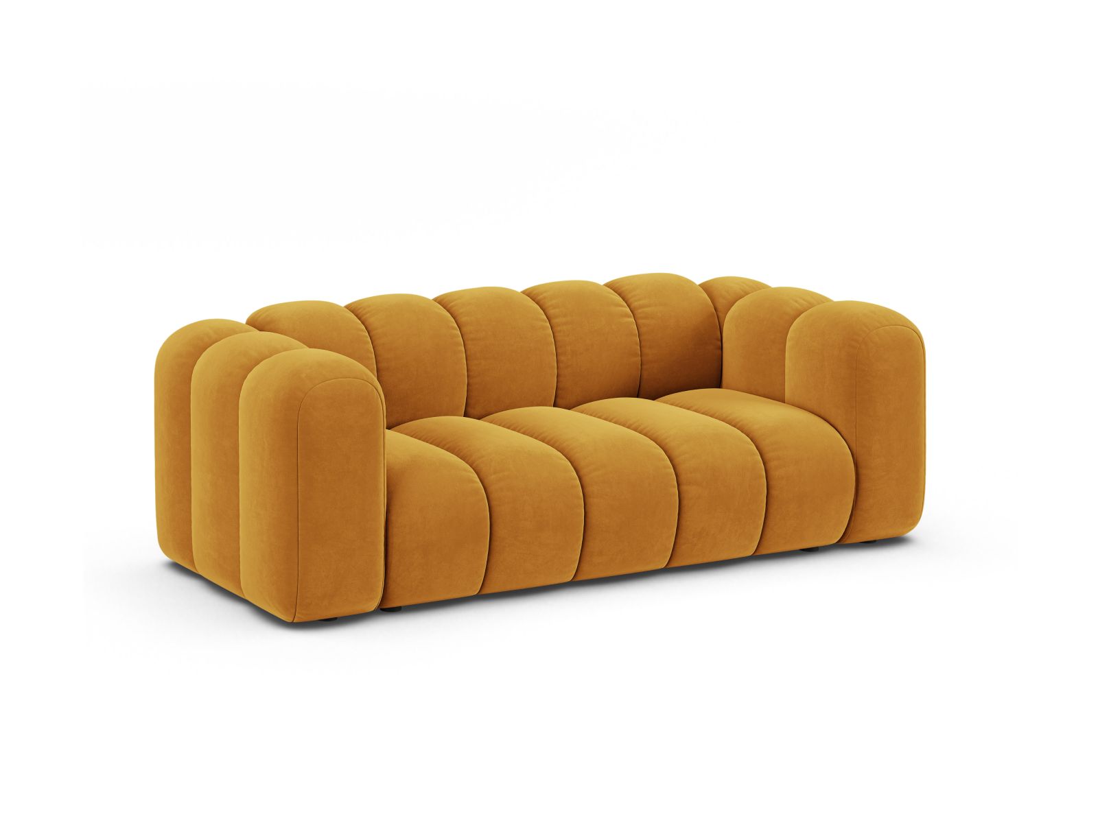 Velvet Modular Sofa, "Lupine", 2 Seats, 200x95x70
