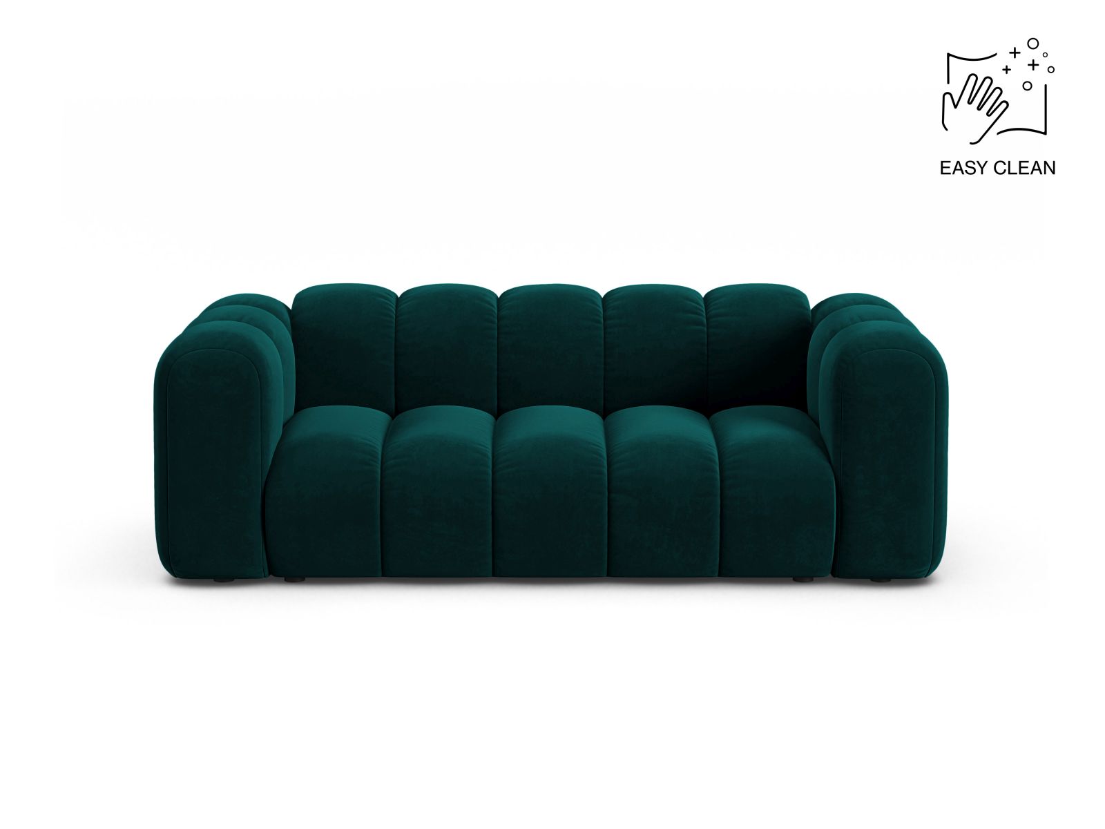 Velvet Modular Sofa, "Lupine", 2 Seats, 200x95x70