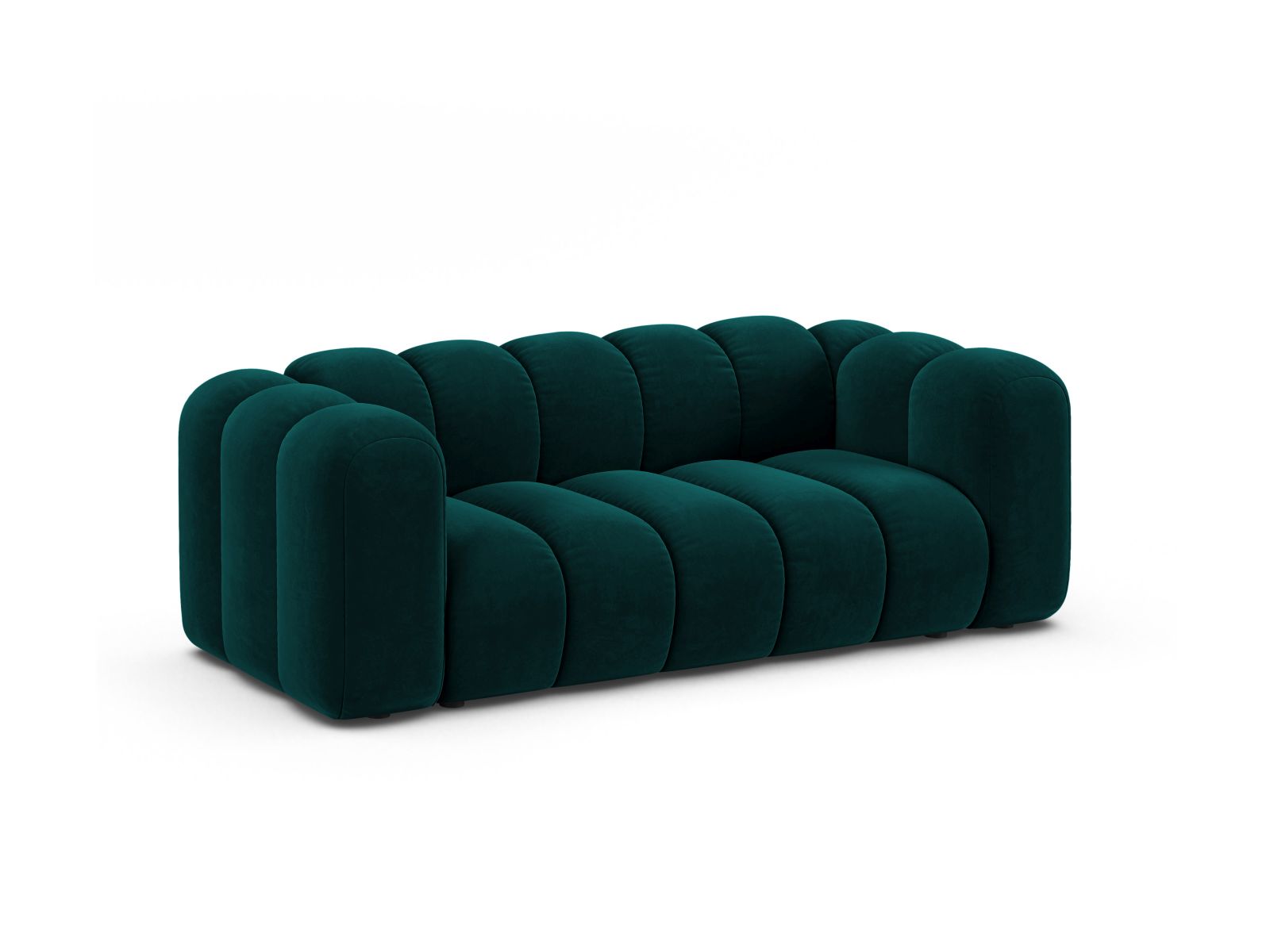 Velvet Modular Sofa, "Lupine", 2 Seats, 200x95x70