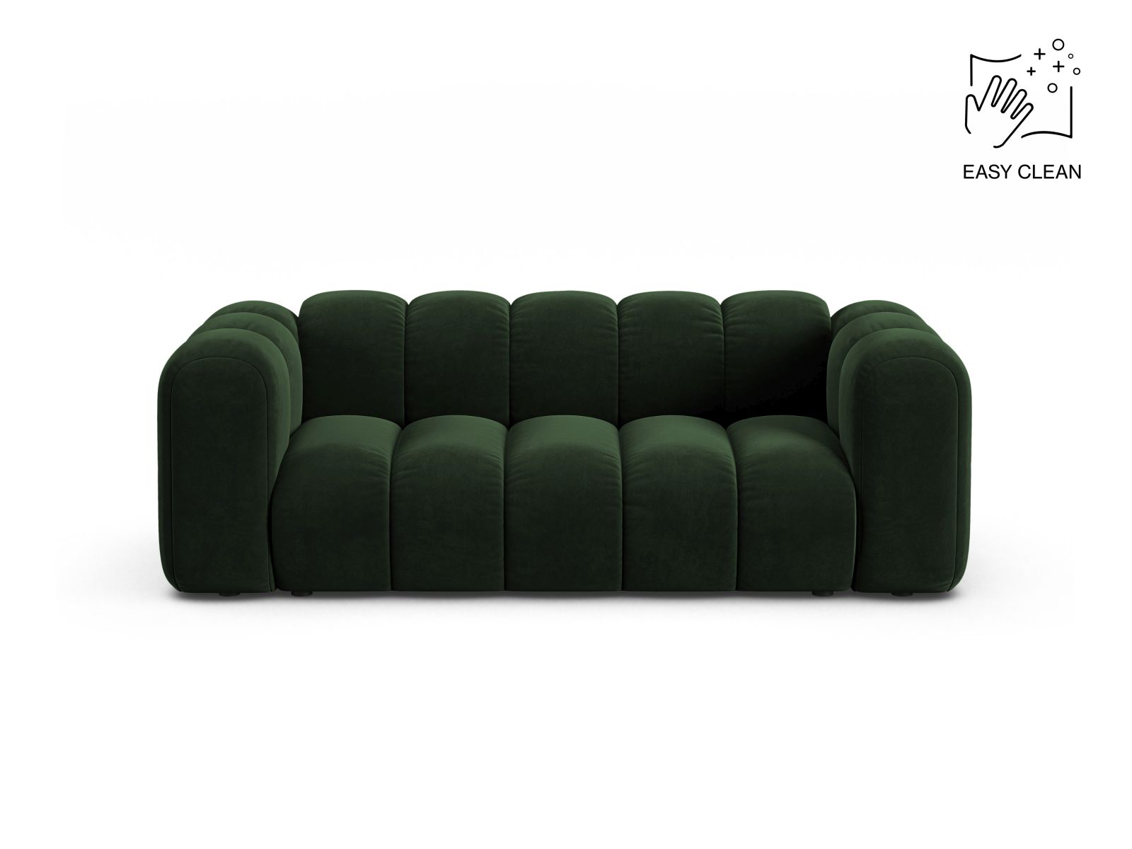 Velvet Modular Sofa, "Lupine", 2 Seats, 200x95x70