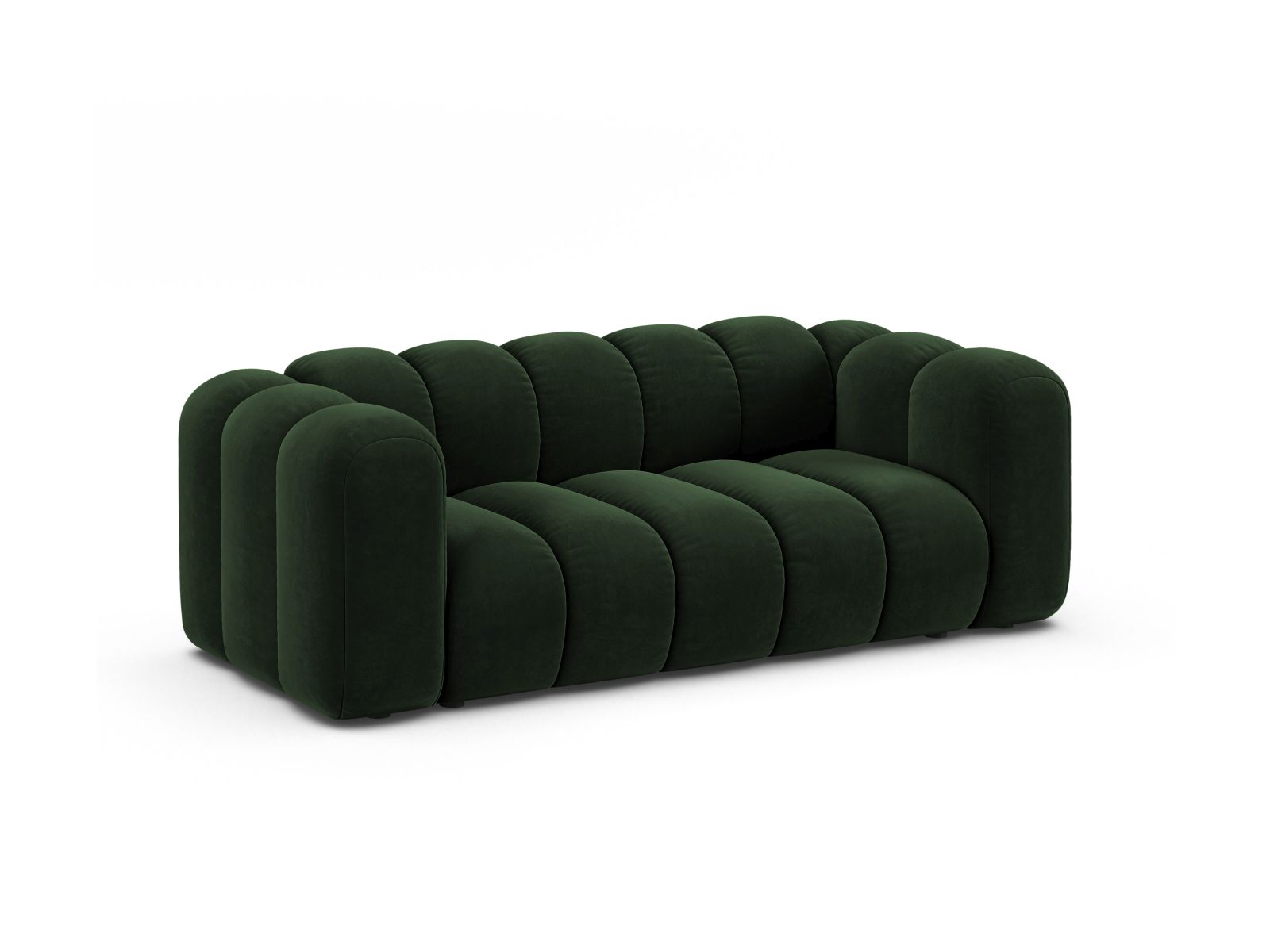 Velvet Modular Sofa, "Lupine", 2 Seats, 200x95x70