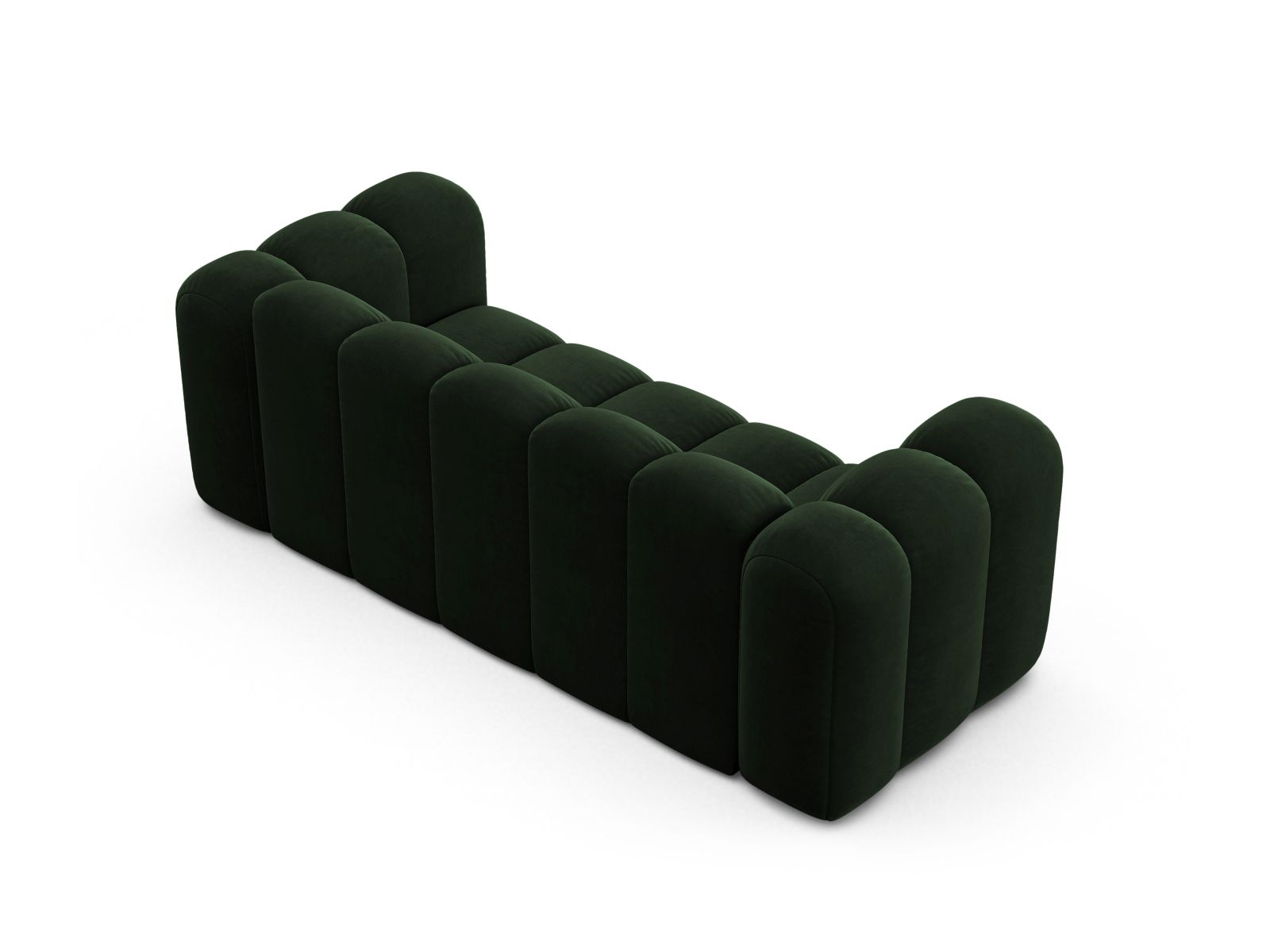 Velvet Modular Sofa, "Lupine", 2 Seats, 200x95x70