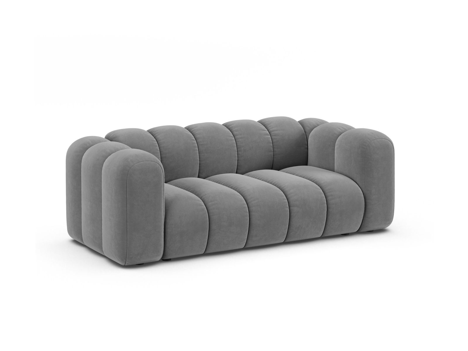 Velvet Modular Sofa, "Lupine", 2 Seats, 200x95x70