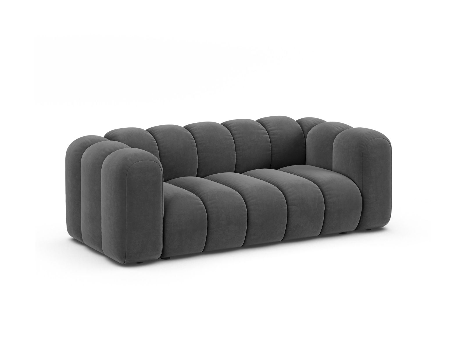 Velvet Modular Sofa, "Lupine", 2 Seats, 200x95x70
