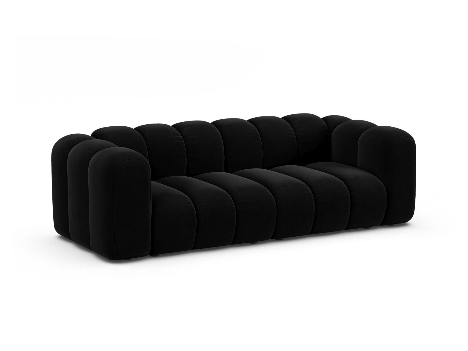 Velvet Modular Sofa, "Lupine", 3 Seats, 230x95x70