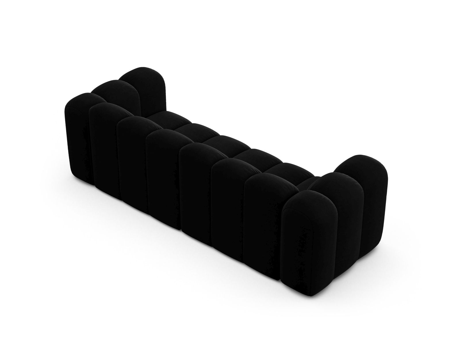 Velvet Modular Sofa, "Lupine", 3 Seats, 230x95x70