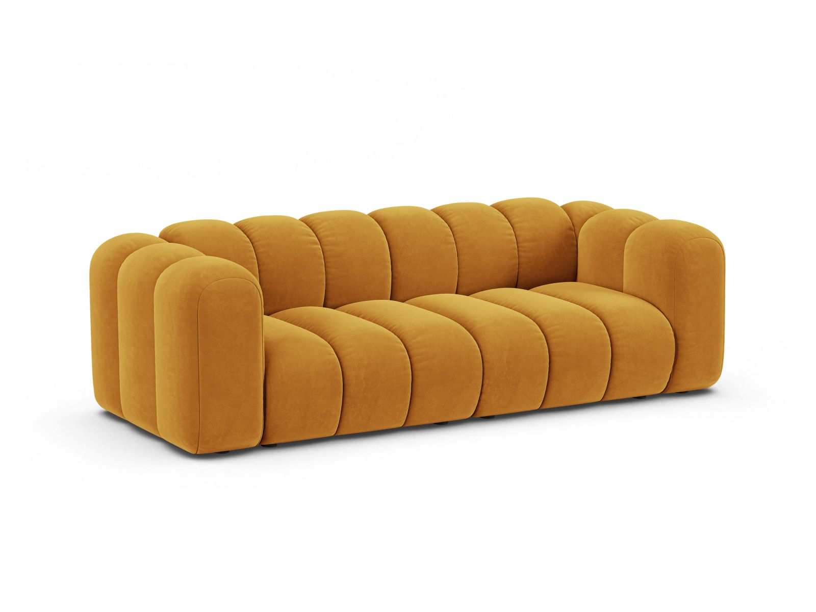 Velvet Modular Sofa, "Lupine", 3 Seats, 230x95x70