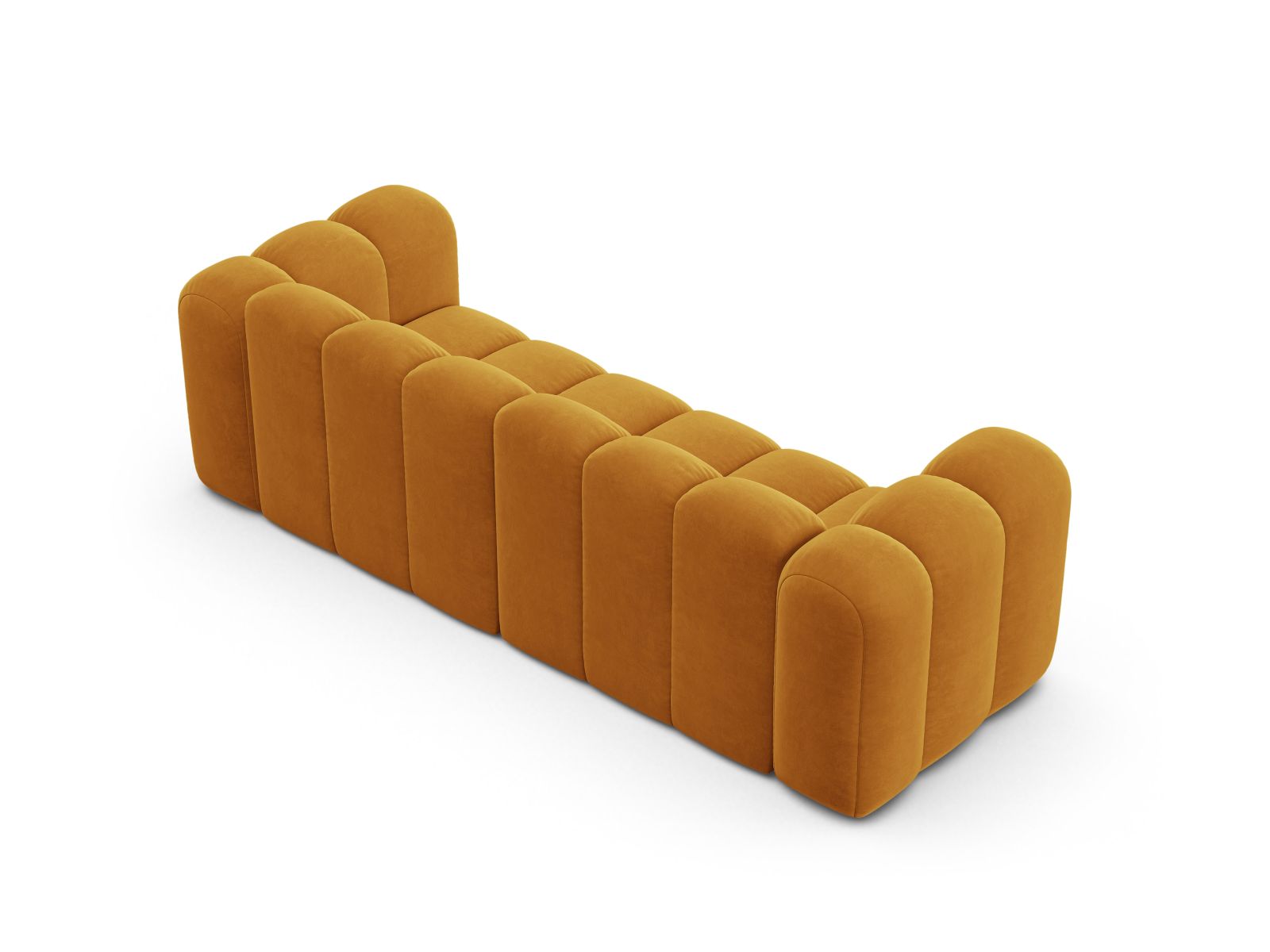 Velvet Modular Sofa, "Lupine", 3 Seats, 230x95x70