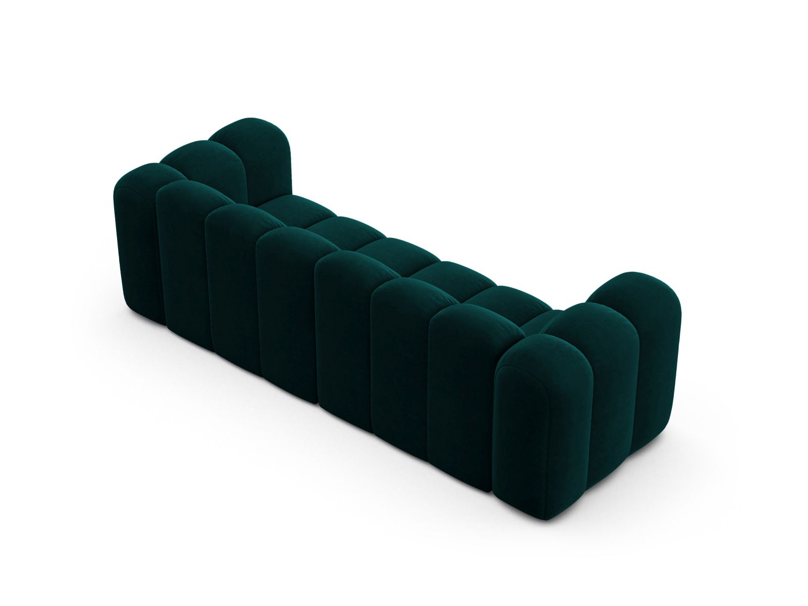Velvet Modular Sofa, "Lupine", 3 Seats, 230x95x70
