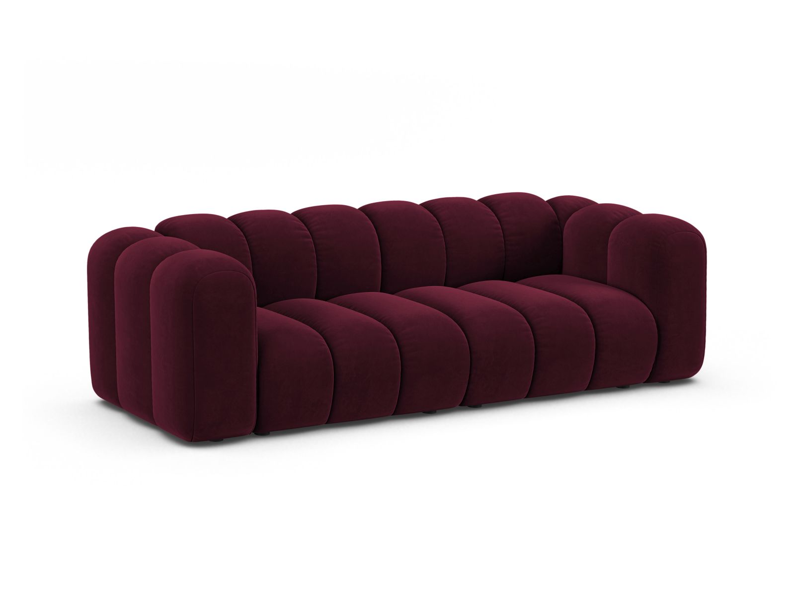 Velvet Modular Sofa, "Lupine", 3 Seats, 230x95x70