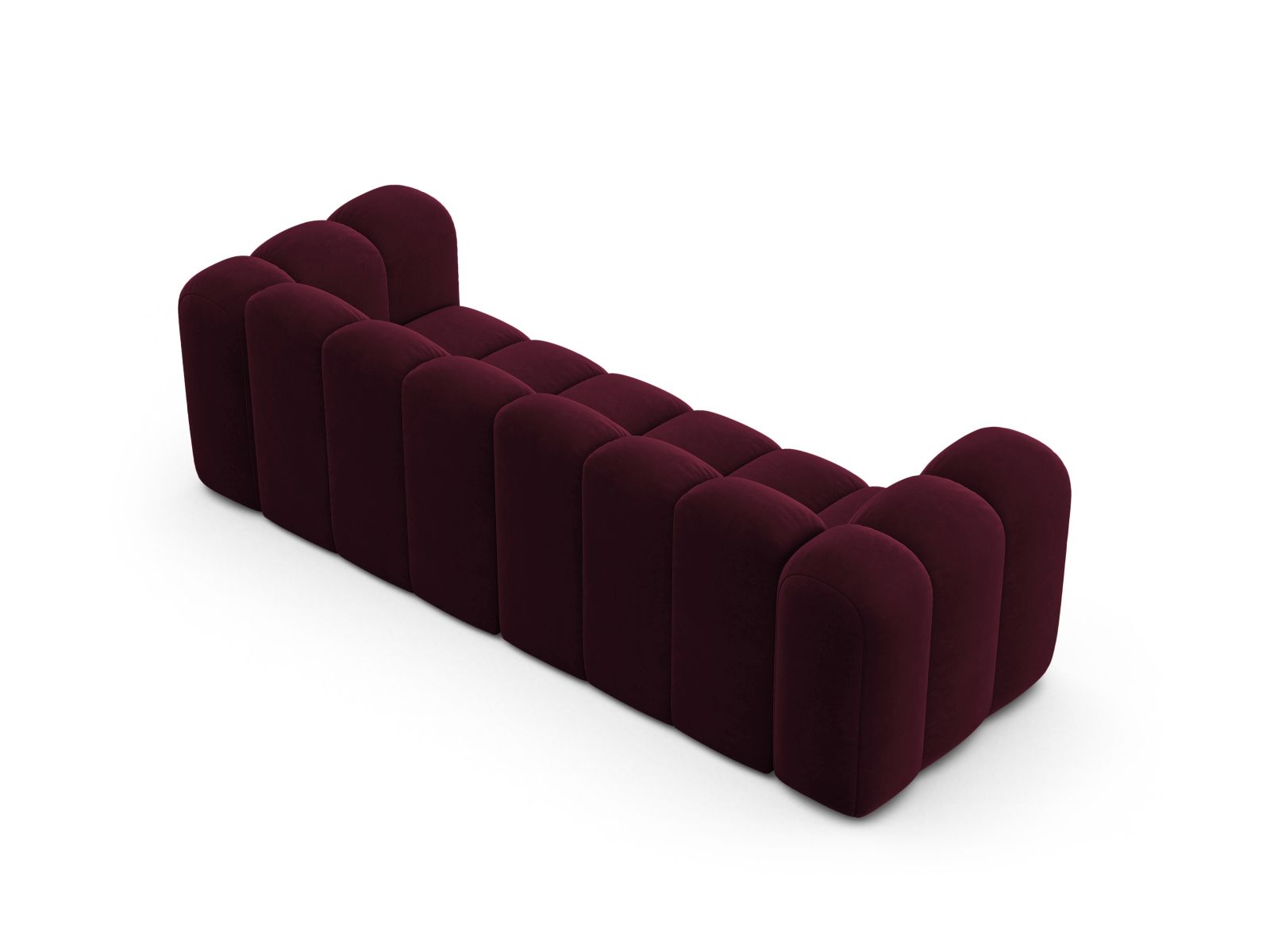 Velvet Modular Sofa, "Lupine", 3 Seats, 230x95x70