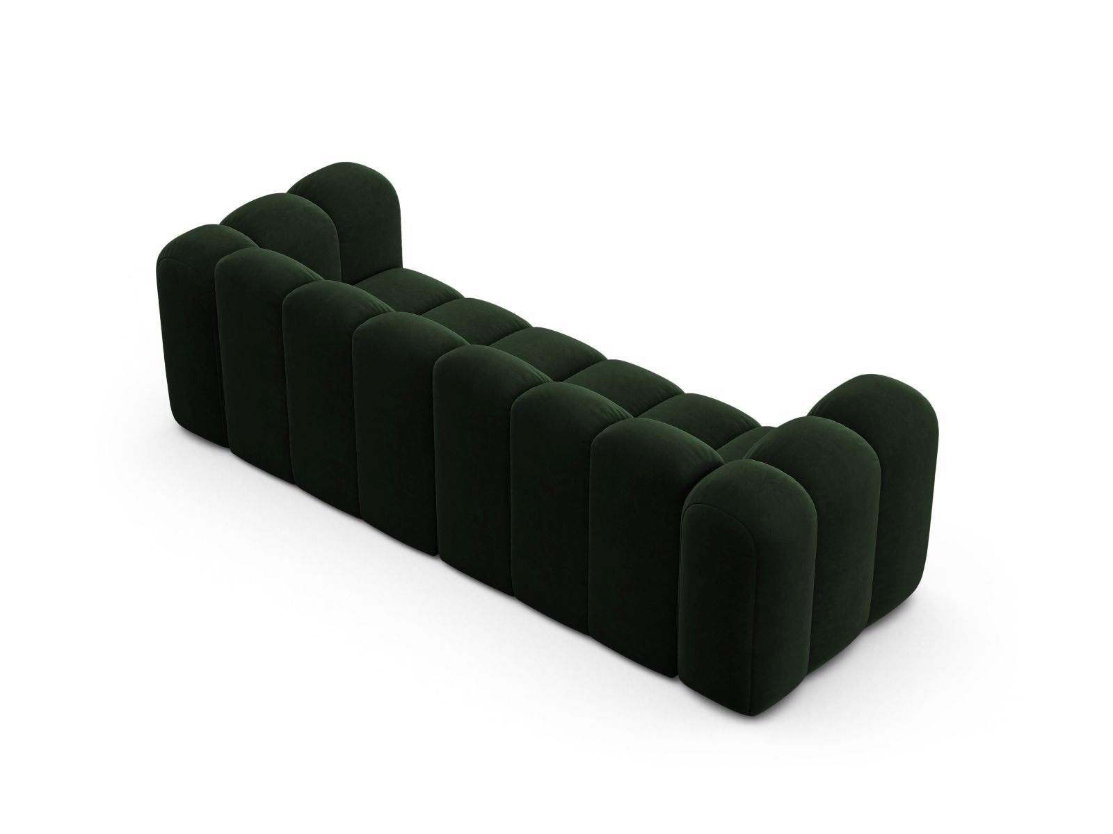 Velvet Modular Sofa, "Lupine", 3 Seats, 230x95x70