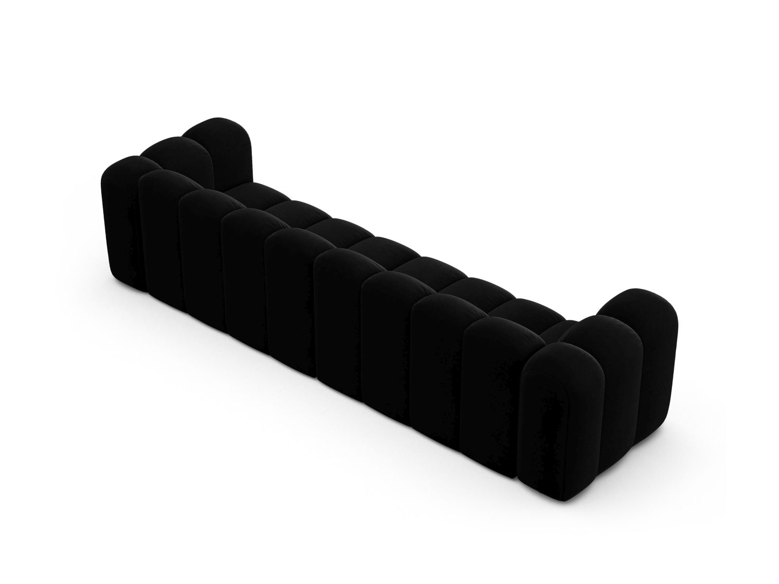 Velvet Modular Sofa, "Lupine", 4 Seats, 290x95x70