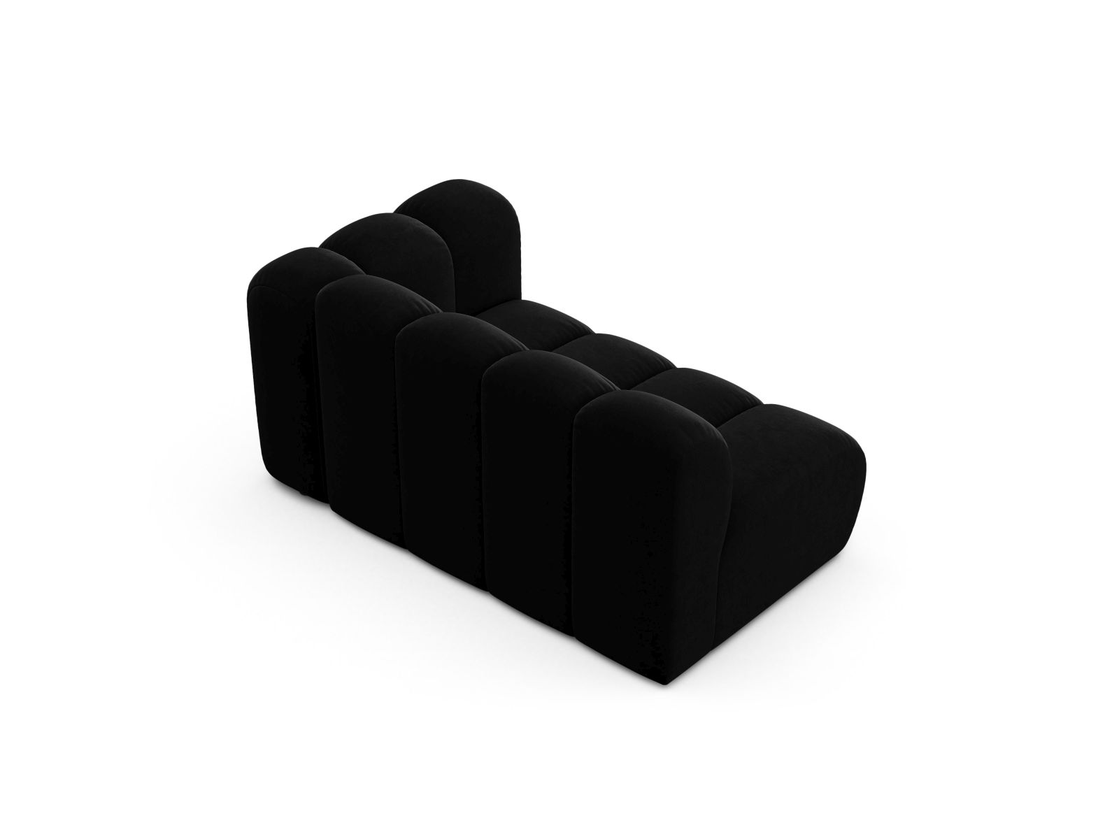 Velvet Right Modular Sofa, "Lupine", 2 Seats, 145x95x70
