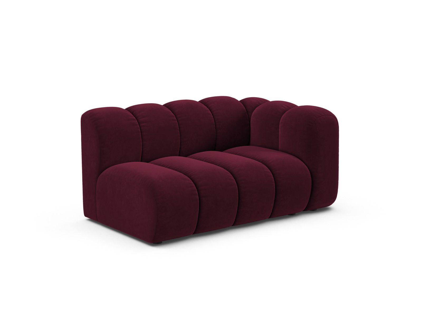 Velvet Right Modular Sofa, "Lupine", 2 Seats, 145x95x70