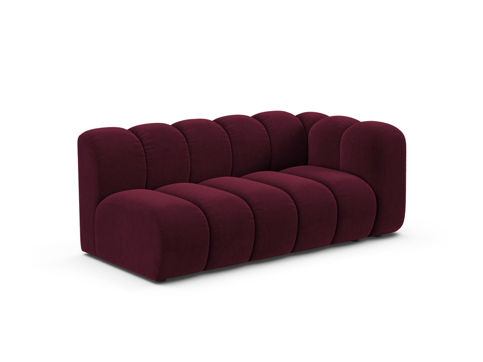 Velvet Right Modular Sofa, "Lupine", 3 Seats, 175x95x70