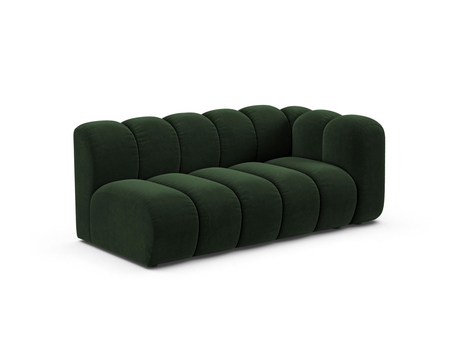Velvet Right Modular Sofa, "Lupine", 3 Seats, 175x95x70