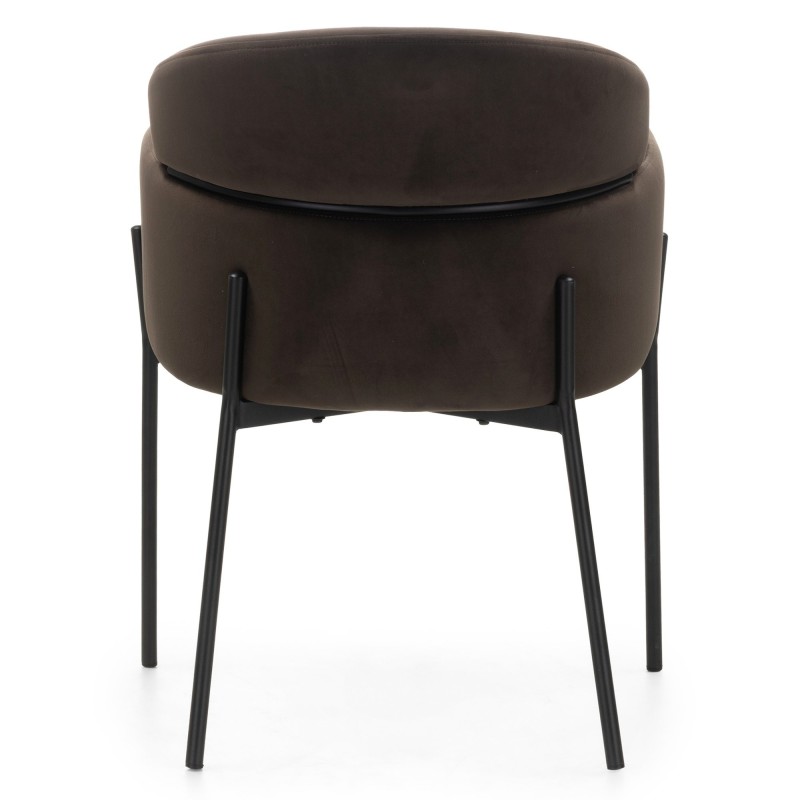 Krzesło do jadalni Granda, czekoladowe/espresso, velvet