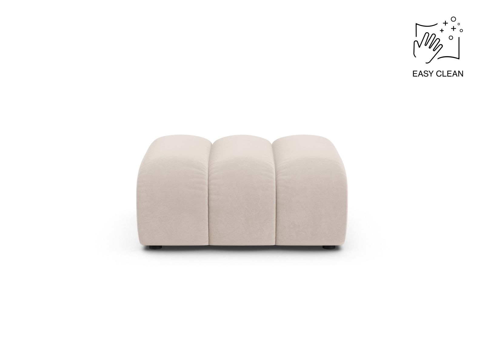 Velvet Pouf, "Lupine", 1 Seat, 95x92x43