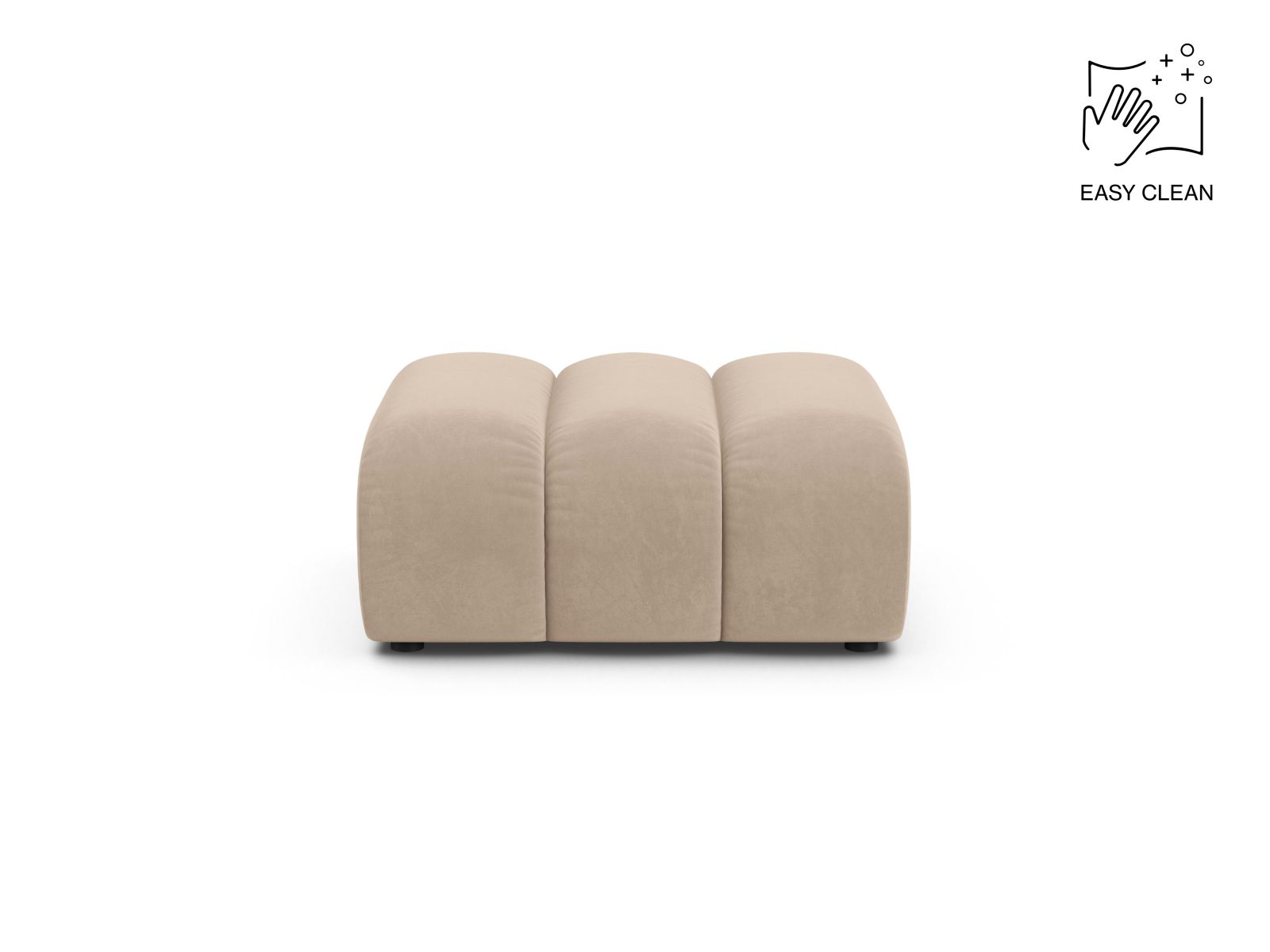 Velvet Pouf, "Lupine", 1 Seat, 95x92x43