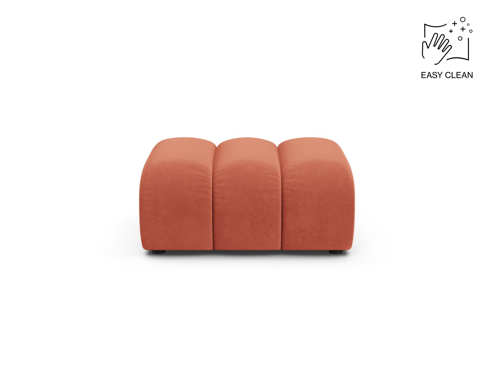 Velvet Pouf, "Lupine", 1 Seat, 95x92x43