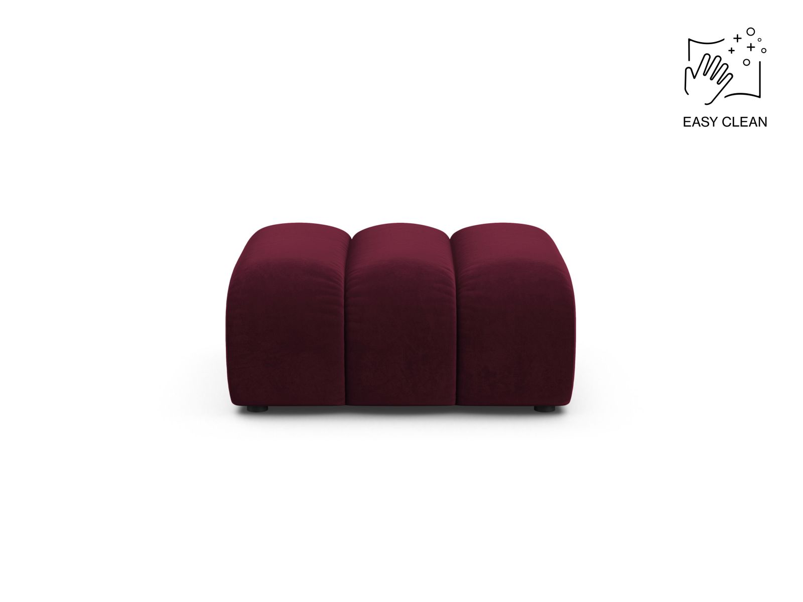 Velvet Pouf, "Lupine", 1 Seat, 95x92x43