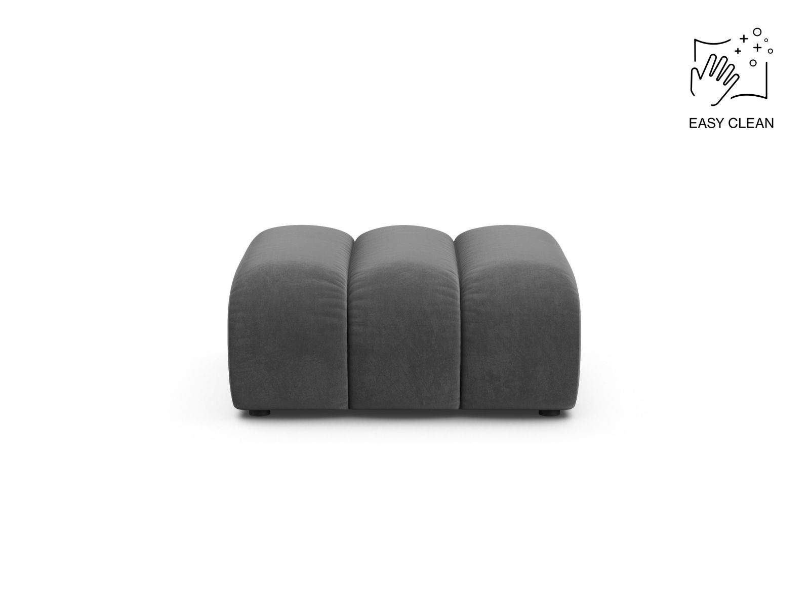 Velvet Pouf, "Lupine", 1 Seat, 95x92x43