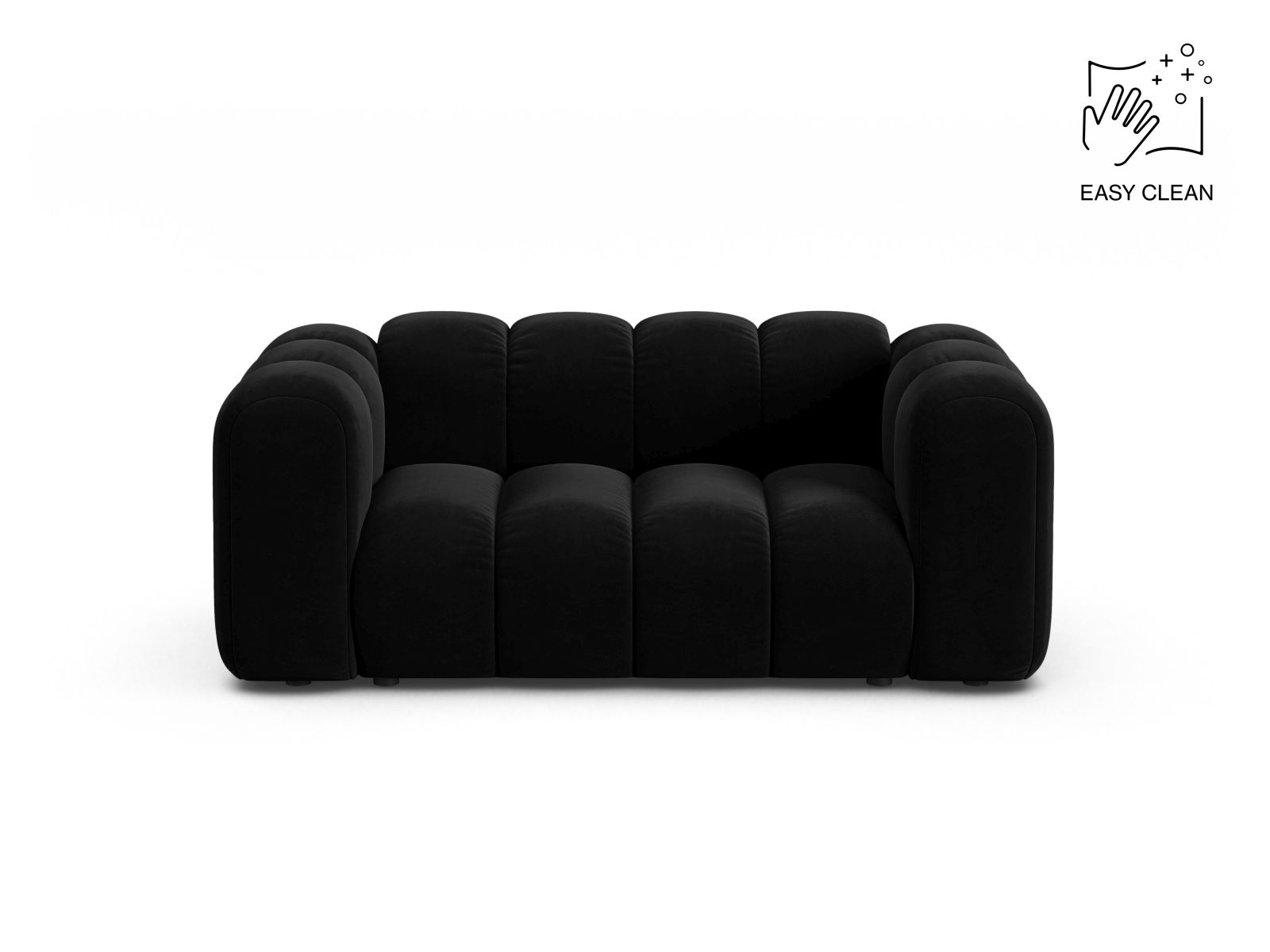Velvet Modular Sofa, "Lupine", 2 Seats, 170x95x70