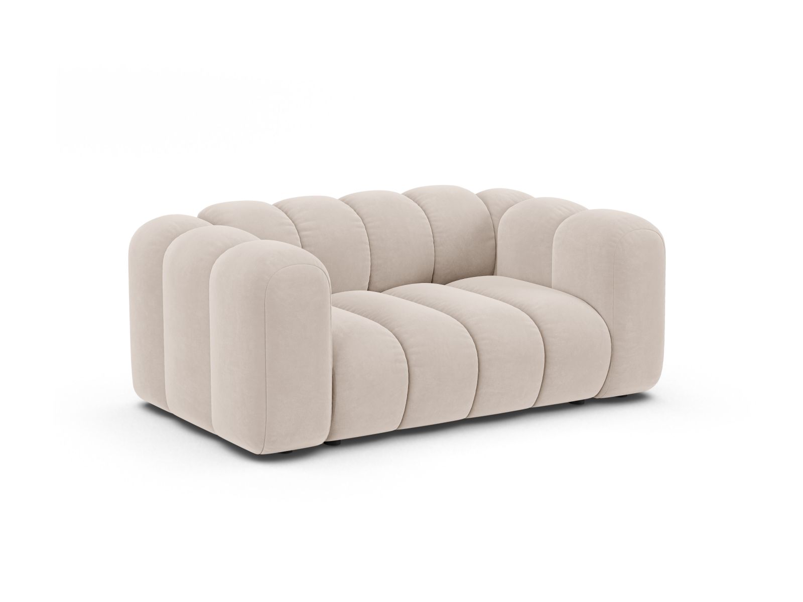 Velvet Modular Sofa, "Lupine", 2 Seats, 170x95x70
