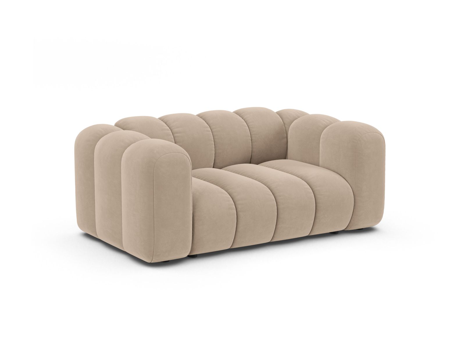 Velvet Modular Sofa, "Lupine", 2 Seats, 170x95x70