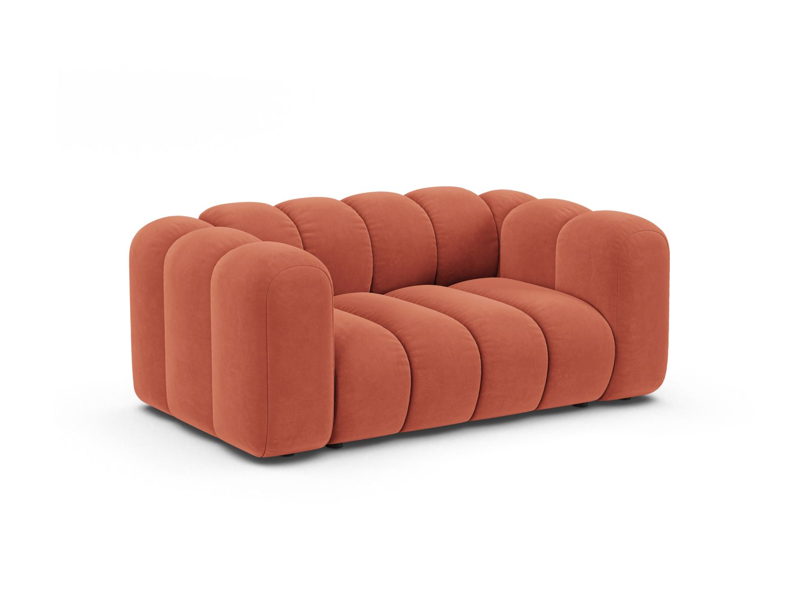 Velvet Modular Sofa, "Lupine", 2 Seats, 170x95x70