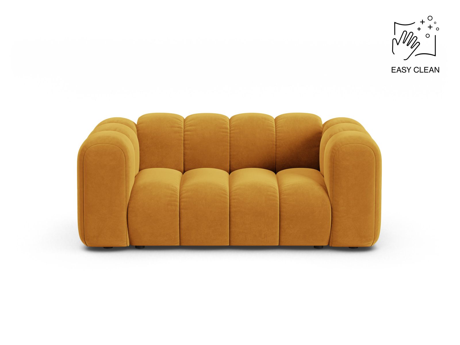 Velvet Modular Sofa, "Lupine", 2 Seats, 170x95x70
