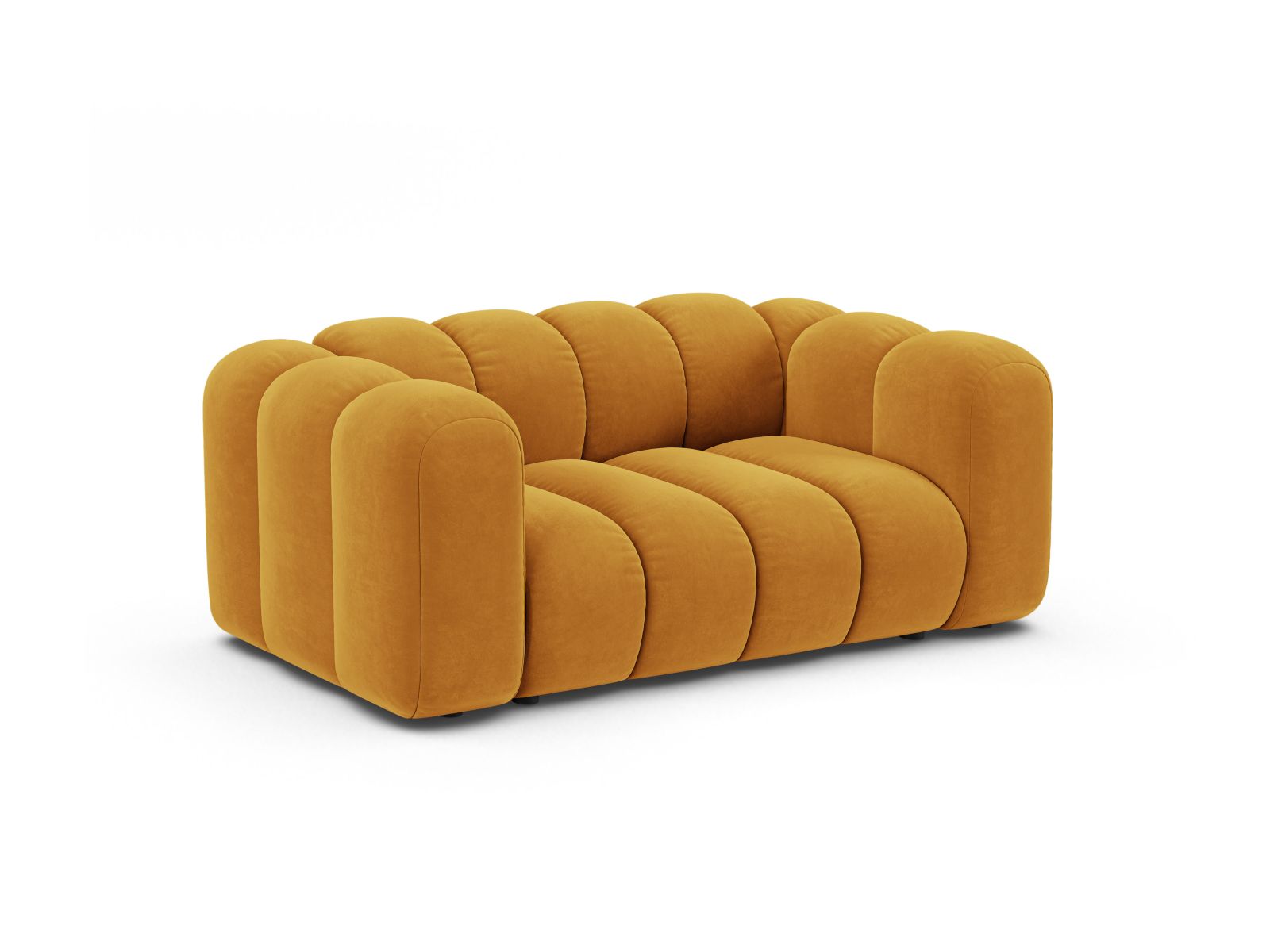 Velvet Modular Sofa, "Lupine", 2 Seats, 170x95x70