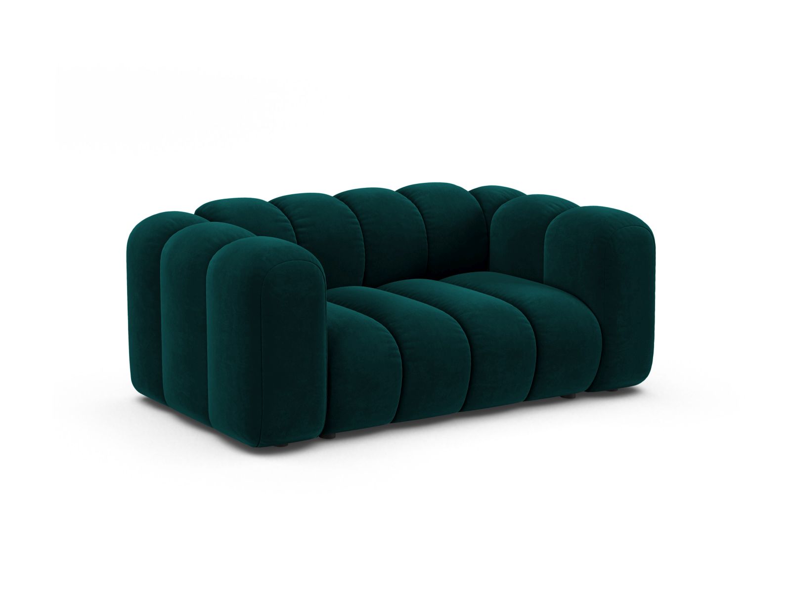 Velvet Modular Sofa, "Lupine", 2 Seats, 170x95x70