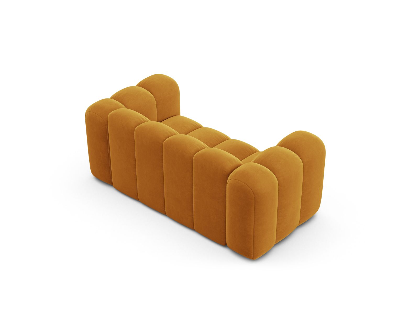 Velvet Modular Sofa, "Lupine", 2 Seats, 170x95x70