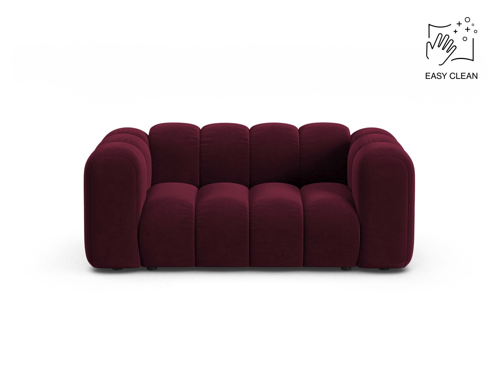Velvet Modular Sofa, "Lupine", 2 Seats, 170x95x70