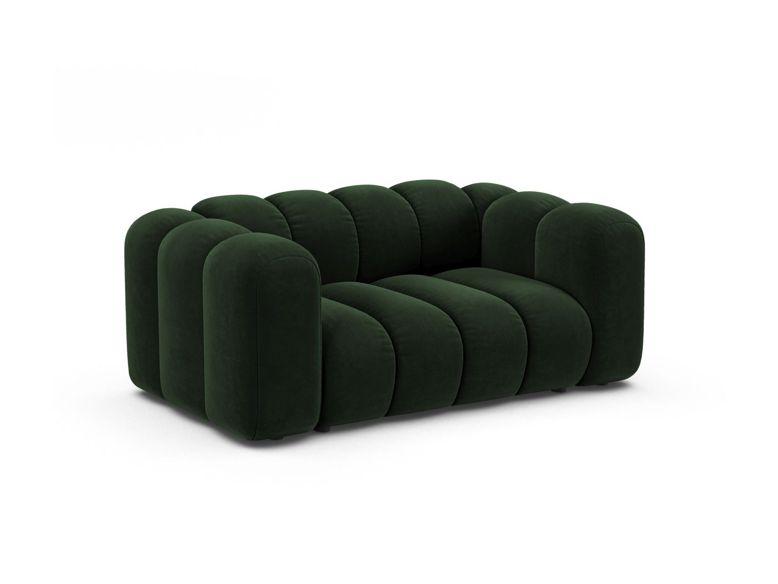 Velvet Modular Sofa, "Lupine", 2 Seats, 170x95x70