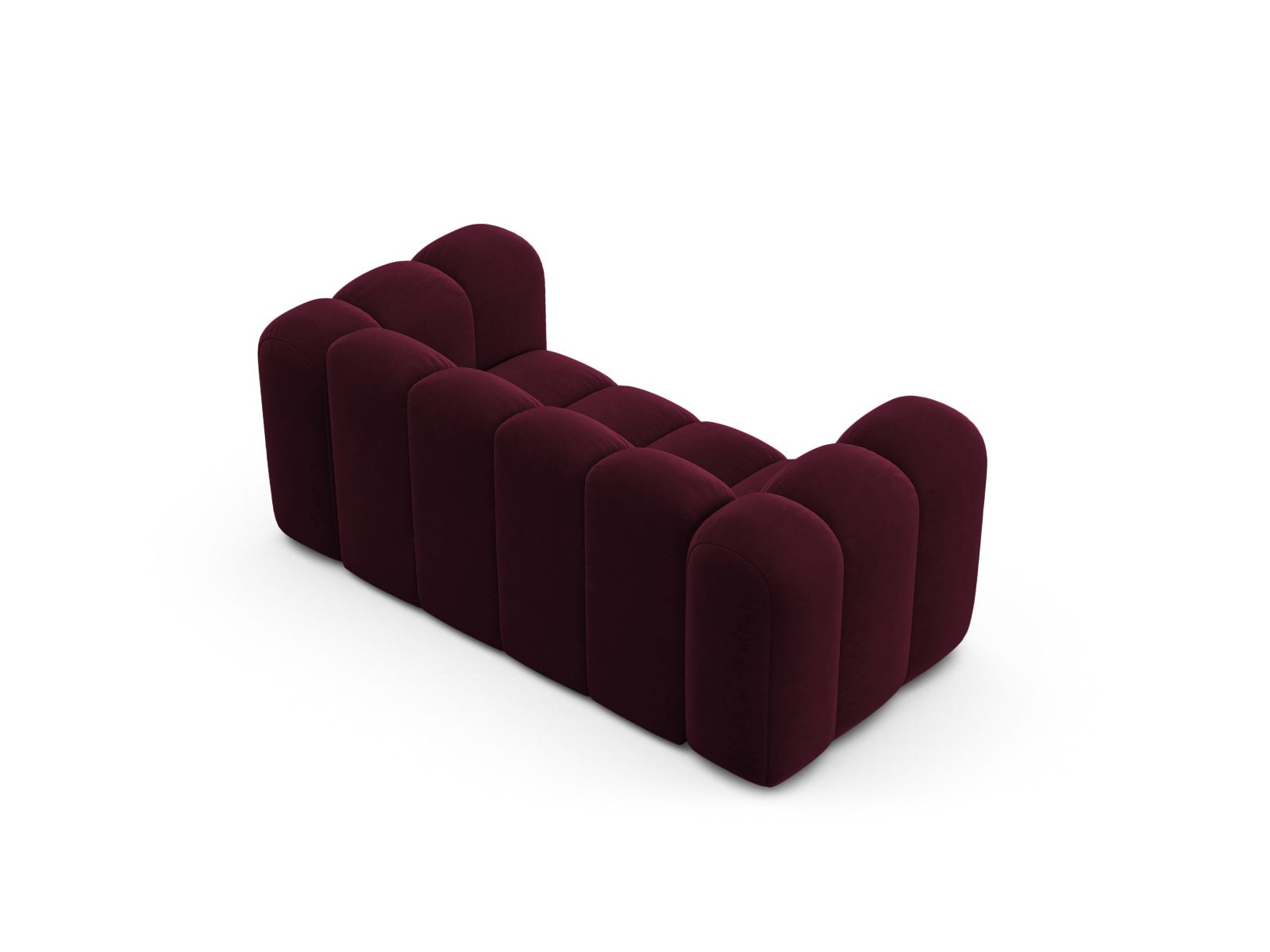 Velvet Modular Sofa, "Lupine", 2 Seats, 170x95x70