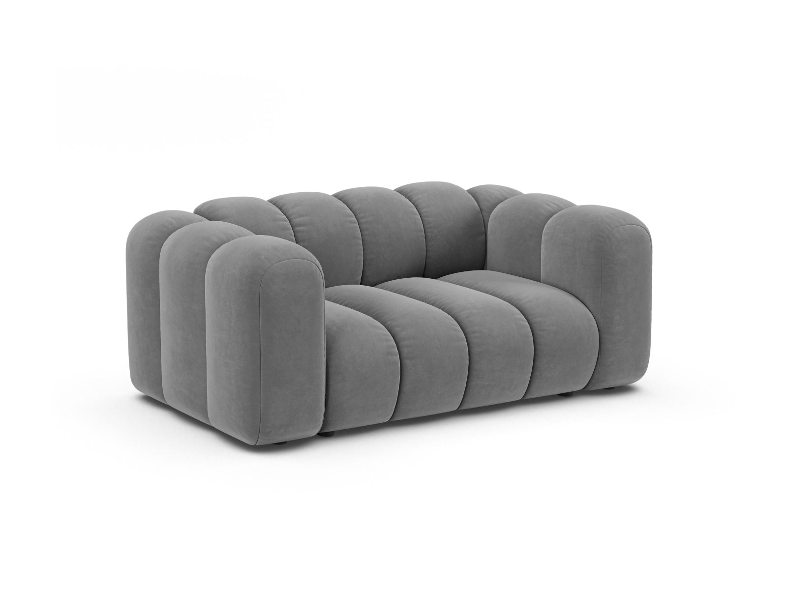Velvet Modular Sofa, "Lupine", 2 Seats, 170x95x70