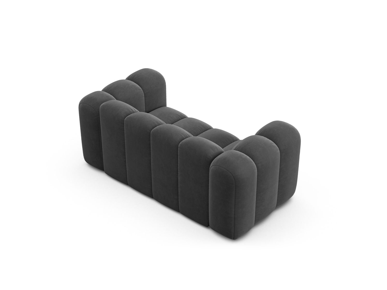 Velvet Modular Sofa, "Lupine", 2 Seats, 170x95x70