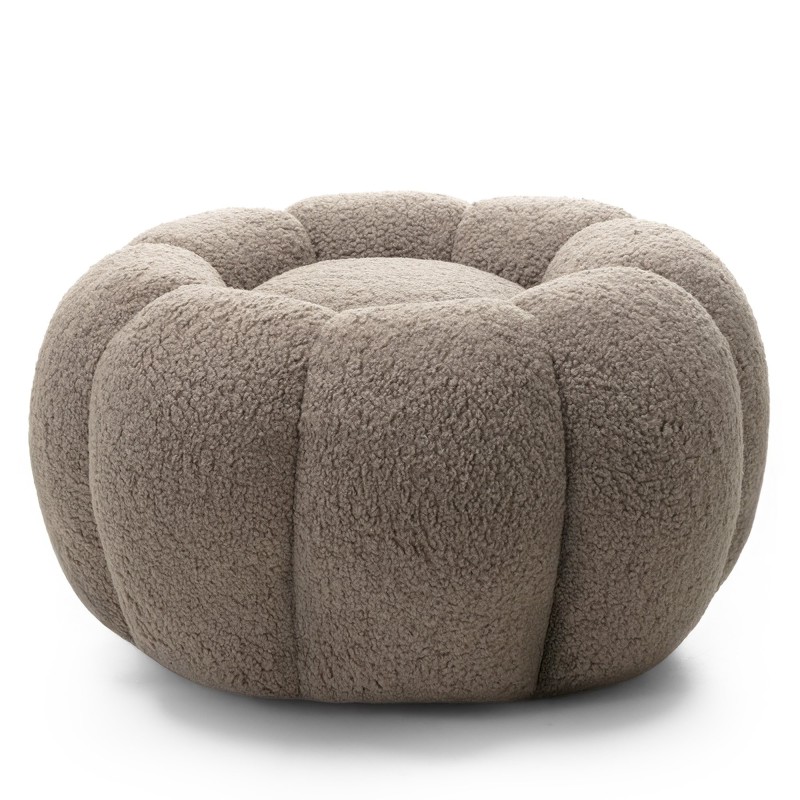 Puf Perugia, cappuccino, boucle, obłe kształty