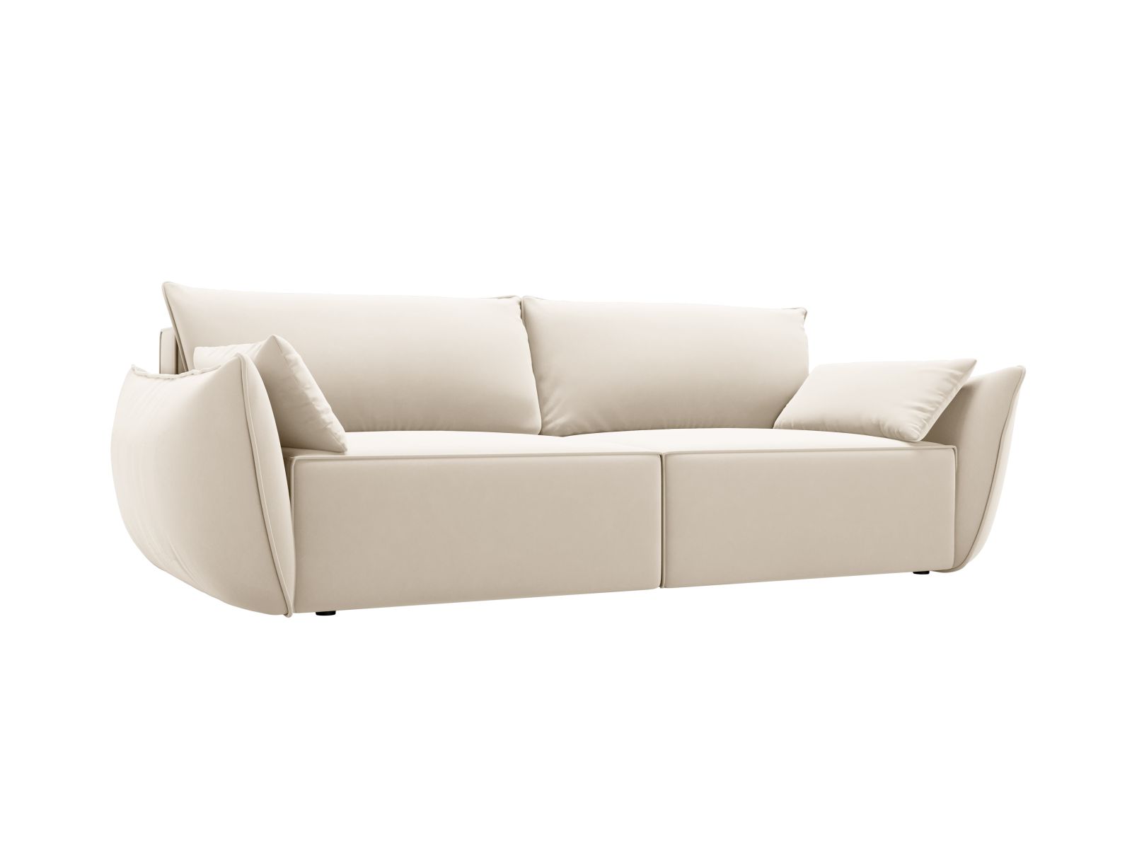 Velvet Sofa With Bed Function And Box, "Kaelle", 3 Seats, 244x97x91
