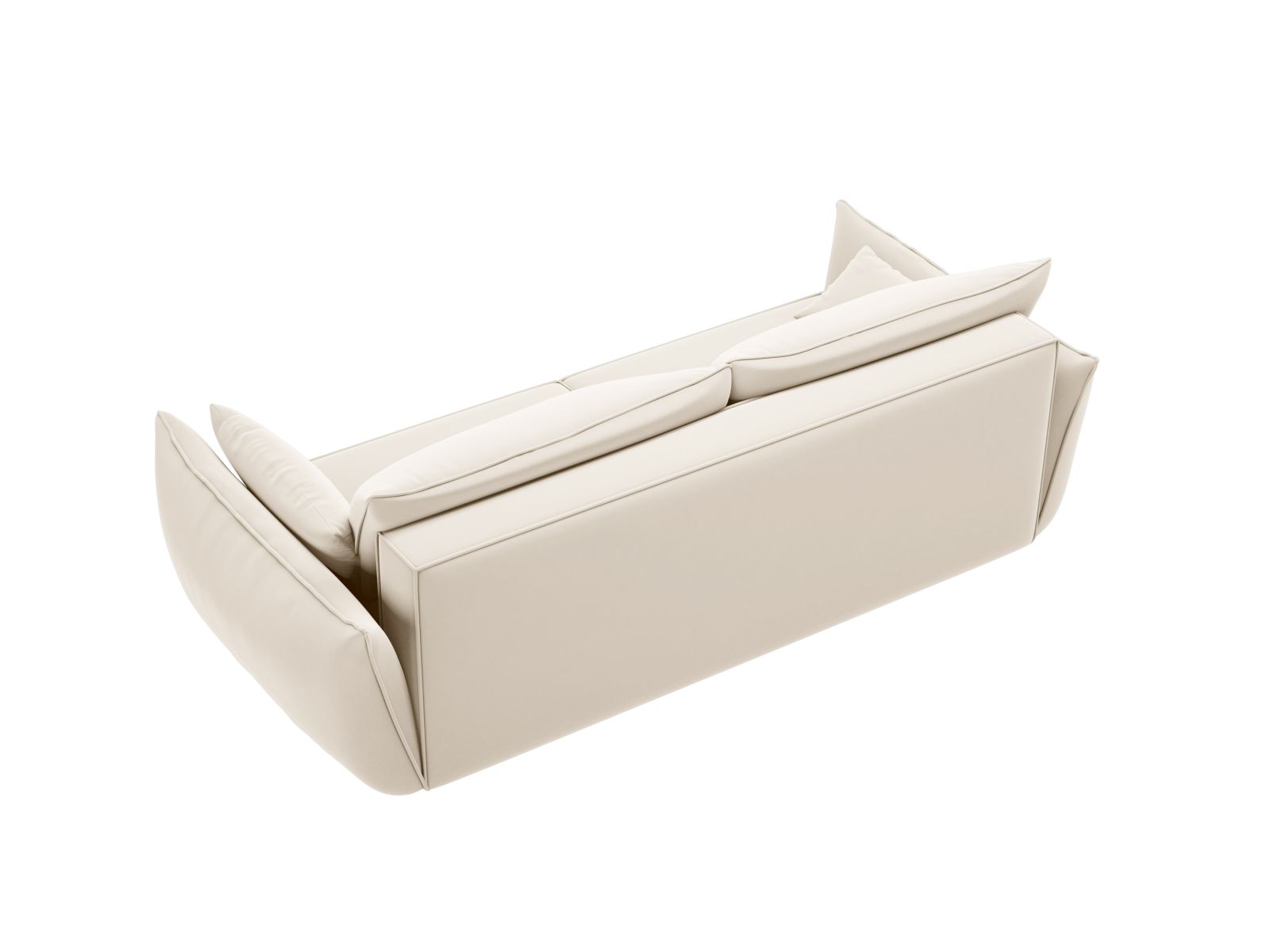 Velvet Sofa With Bed Function And Box, "Kaelle", 3 Seats, 244x97x91