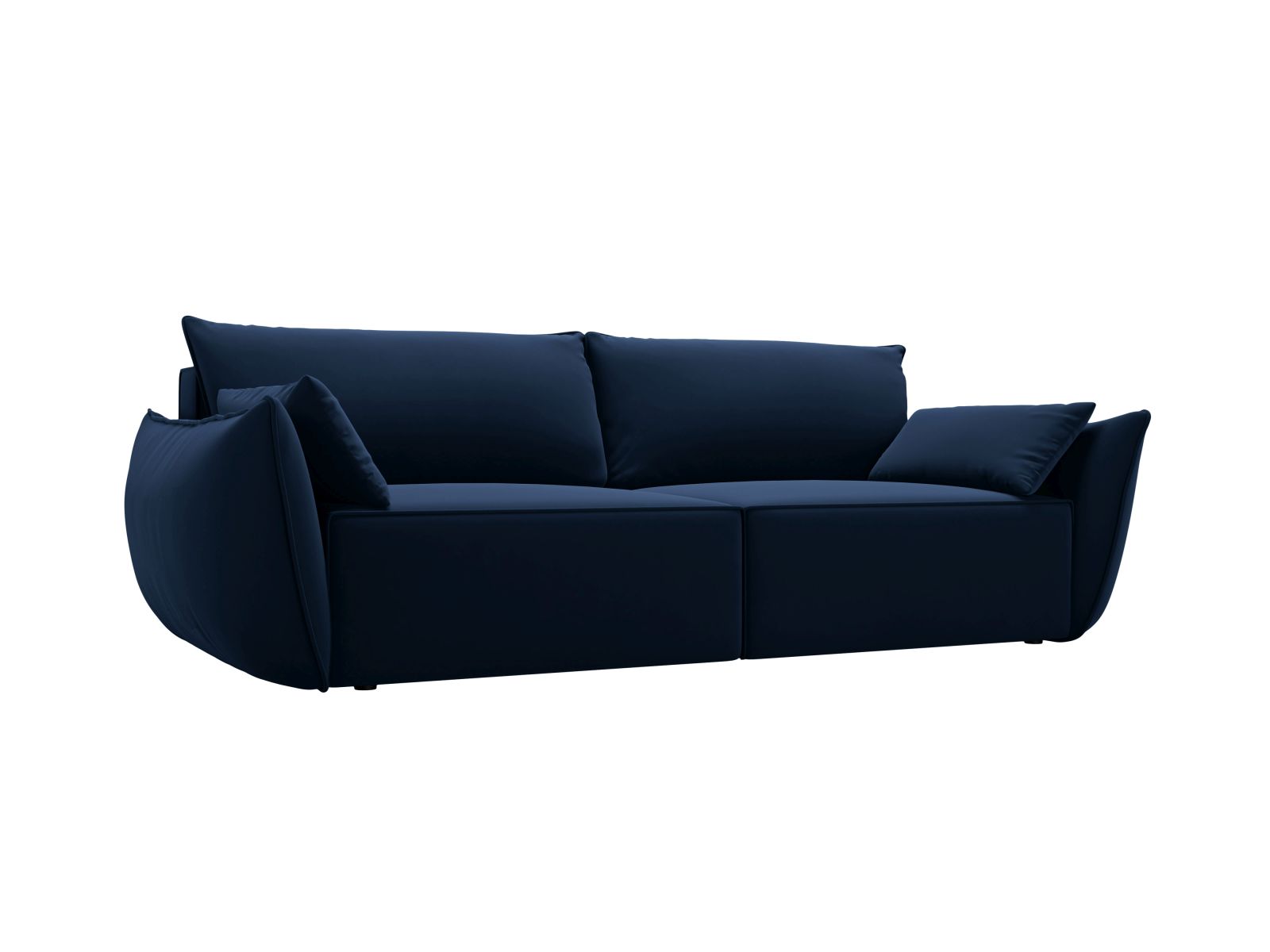 Velvet Sofa With Bed Function And Box, "Kaelle", 3 Seats, 244x97x91